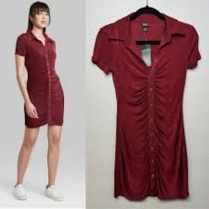 Wild Fable Dress XS Maroon‎ Rushing Stretch Mini Dress Bodycon Sexy NWT